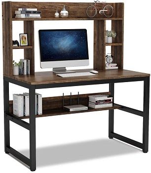 Computer Desk with Bookshelf