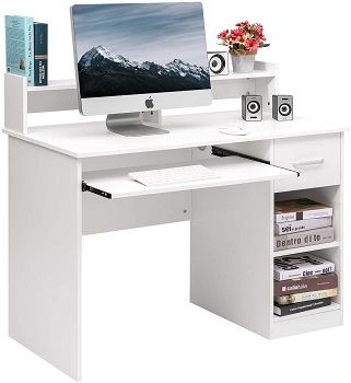 Computer Desk with Hutch and Keyboard Tray