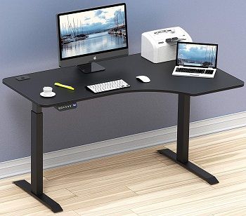 SHW 55-Inch Large Electric Height Adjustable Computer Desk