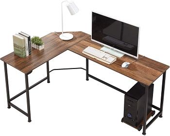 VECELO Modern L-Shaped Corner Computer Desk