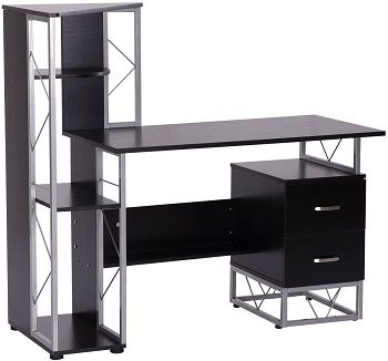 Workstation Desk with Shelves