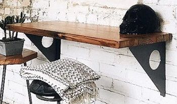 Industrial Rustic Wall-Mounted Table