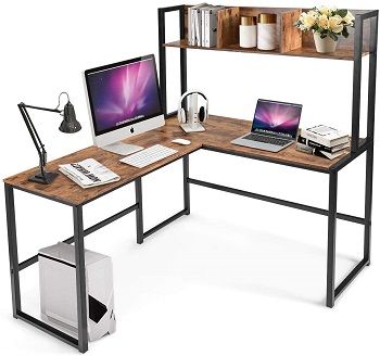 Tangkula 55 Inches L-Shaped Desk